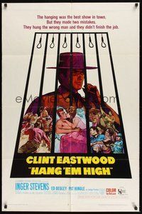 6p422 HANG 'EM HIGH 1sh '68 Clint Eastwood, they hung the wrong man & didn't finish the job!