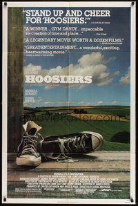 6p458 HOOSIERS 1sh '86 Indiana college sports, best basketball movie ever, great image!