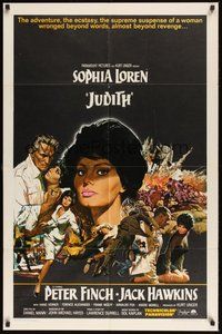 6p501 JUDITH 1sh '66 Daniel Mann directed, artwork of sexiest Sophia Loren & Peter Finch!