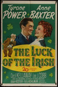 6p560 LUCK OF THE IRISH 1sh '48 Tyrone Power, Anne Baxter, art of leprechaun Cecil Kellaway!