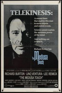 6p582 MEDUSA TOUCH 1sh '78 Richard Burton is the man with telekinesis, great close portrait!