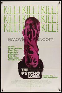 6p699 PSYCHO LOVER 1sh '70 voice drove him to perform brutal acts against women he wanted to love!