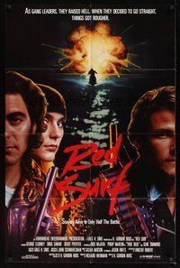 6p720 RED SURF int'l 1sh '90 young George Clooney with sideburns, Dedee Pfeiffer!