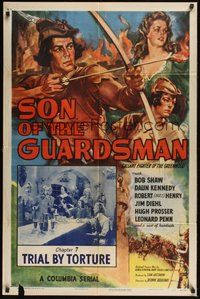 6p806 SON OF THE GUARDSMAN Chap7 1sh '46 gallant fighter of the greenwood, Trial by Torture!
