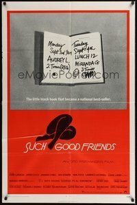 6p843 SUCH GOOD FRIENDS 1sh '72 Otto Preminger, image of little black book, Saul Bass art!