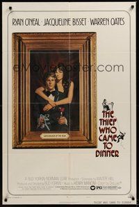 6p885 THIEF WHO CAME TO DINNER style B 1sh '73 Ryan O'Neal, Jacqueline Bisset, Amsel art!