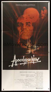 6r038 APOCALYPSE NOW int'l 3sh '79 Francis Ford Coppola, classic Bob Peak art of Marlon Brando!