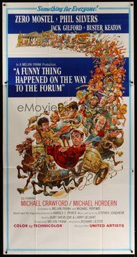 6r042 FUNNY THING HAPPENED ON THE WAY TO THE FORUM int'l 3sh '66 wacky Jack Davis art!