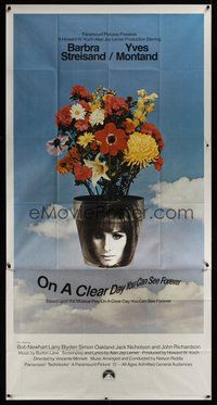 6r047 ON A CLEAR DAY YOU CAN SEE FOREVER 3sh '70 cool image of Barbra Streisand in flower pot!