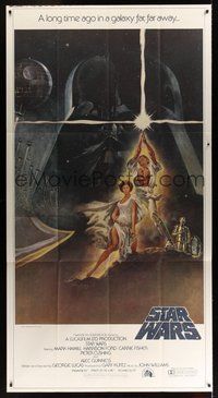 6r051 STAR WARS 3sh '77 George Lucas classic sci-fi epic, great art by Tom Jung!