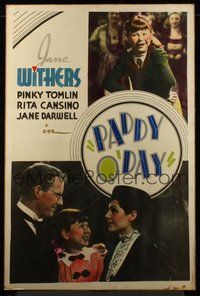 6r183 PADDY O'DAY Meloy Bros 40x60 '36 Irish Jane Withers & Rita Hayworth when she was Rita Cansino!