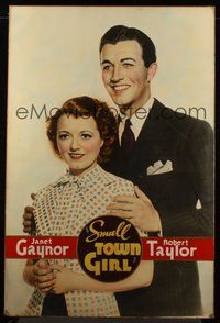 6r184 SMALL TOWN GIRL Meloy Bros 40x60 '36 handsome Robert Taylor stands behind pretty Janet Gaynor!