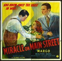6r032 MIRACLE ON MAIN STREET 6sh '39 William Collier & Margo, who only knew the beast in men!