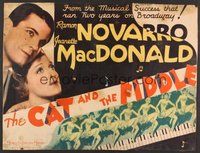 6r068 CAT & THE FIDDLE black 1/2sh '34 romantic close up of Roman Novarro & Jeanette MacDonald!