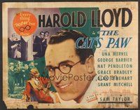 6r070 CAT'S PAW green style 1/2sh '34 close up of smiling Harold Lloyd with his trademark glasses!