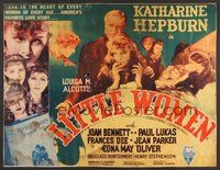 6r089 LITTLE WOMEN red title 1/2sh '33 Louisa May Alcott, Katharine Hepburn, Joan Bennett