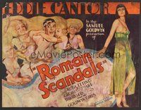 6r092 ROMAN SCANDALS 1/2sh '33 great art of Eddie Cantor in chariot with sexy Goldwyn Girls!