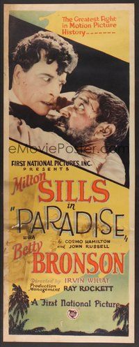 6r108 PARADISE insert '26 Milton Sills & his wife get a tropical island, but it is no paradise!