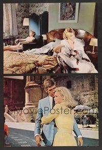 6r161 HARD CONTRACT 9 color jumbo stills '69 cool images of James Coburn & sexy Lee Remick!
