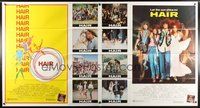 6r056 HAIR int'l 1-stop poster '79 Milos Forman, Treat Williams, musical, let the sun shine in!