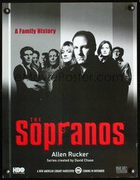 6r014 SOPRANOS teaser standee '99 James Gandolfini, Lorraine Bracco, mafia TV series!