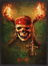 6r123 PIRATES OF THE CARIBBEAN: DEAD MAN'S CHEST teaser jumbo WC '06 Johnny Depp as Jack Sparrow!