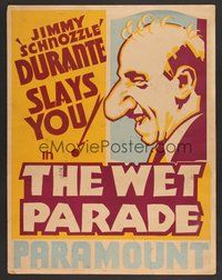 6r125 WET PARADE trolley card '32 Jimmy ' Schnozzle' Durante slays you, cool art!