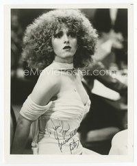 6s258 BERNADETTE PETERS signed 8x10 REPRO still '70s portrait of the actress in sexy low-cut dress!