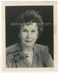 6s324 KIM HUNTER signed 8x10 REPRO still '90s head & shoulders c/u of the actress late in life!