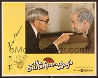 6s018 SUNSHINE BOYS signed LC #5 '75 by George Burns, who's with Matthau, Al Hirschfeld border art!