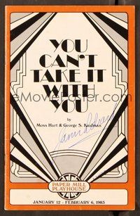 6s068 JASON ROBARDS signed playbill '83 when he appeared on stage in You Can't Take It With You!
