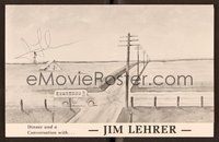 6s076 JIM LEHRER signed program '92 dinner & conversation with the PBS host in Independence Kansas!