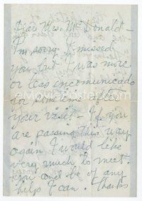 6s109 LEO McCAREY signed letter '60s personal letter to a female friend with great content!