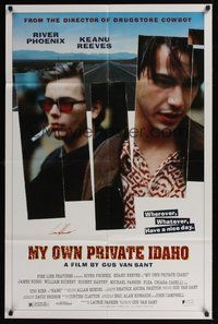 6s040 MY OWN PRIVATE IDAHO signed 1sh '91 by Keanu Reeves, includes photo of him at the signing!
