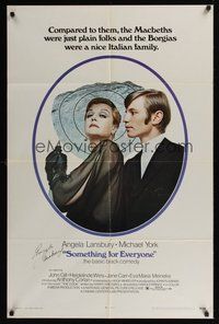 6s047 SOMETHING FOR EVERYONE signed 1sh '70 by BOTH Michael York AND Angela Lansbury!