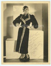 6s010 PEGGY HAMILTON signed deluxe 11x14 still '30s wearing a Colburn fur creation by C.S. Bull!