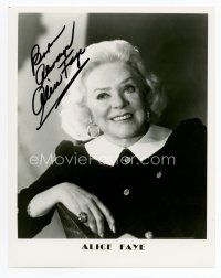 6s246 ALICE FAYE signed REPRO 8x10 REPRO still '90 great portrait of the actress late in her life!