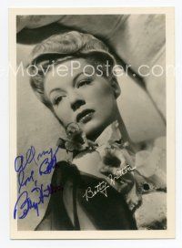 6s260 BETTY HUTTON signed deluxe 5x7 REPRO still '90 close up of the pretty actress with flowers!