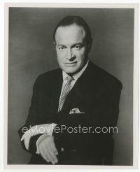 6s136 BOB HOPE signed 8x10 still '60s great portrait of the comedian wearing a suit & tie!
