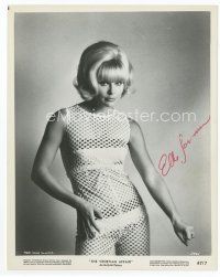 6s148 ELKE SOMMER signed 8x10 still '67 in wacky mesh outfit from The Venetian Affair!