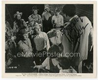 6s156 GREGORY PECK signed 8x10 still '62 facing down lynch mob from To Kill a Mockingbird!
