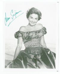 6s311 JEAN SIMMONS signed 8x10 REPRO still '90 full-length smiling portrait showing her teeth!