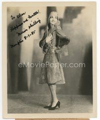 6s202 MARION SHILLING signed 8x10 news photo '29 full-length wearing a fur coat of baby caracul!