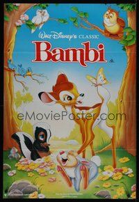 6t148 BAMBI Aust 1sh R91 Walt Disney cartoon deer classic, great art with Thumper & Flower!