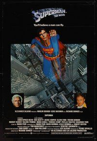 6t040 SUPERMAN English 1sh '78 comic book hero Christopher Reeve, Gene Hackman & Brando!