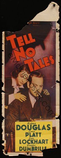 6t178 TELL NO TALES long Aust daybill '39 Melvyn Douglas & Louise Platt!