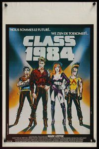 6t638 CLASS OF 1984 Belgian '82 Landi artwork of bad high school punk teens!