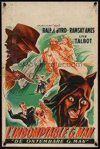 6t741 VIGILANTE Belgian '47 cool art of Ralph Byrd, Ramsay Ames, western serial!