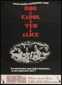 6t474 BOB & CAROL & TED & ALICE Danish '69 Natalie Wood, Elliott Gould, Dyan Cannon, Robert Culp!