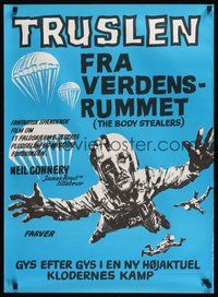 6t475 BODY STEALERS Danish '70 George Sanders, art of skydiver in peril!